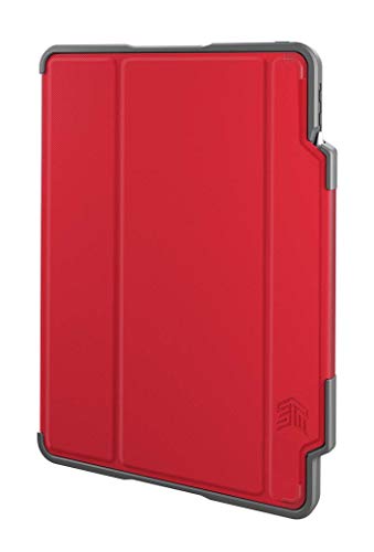 STM Dux Plus 10.9 Inch Apple iPad Air 4th Generation Folio Tablet Case Red Polycarbonate TPU Magnetic Closure 6.6 Foot Drop Tested Instant On and Off 