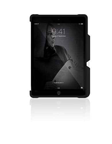 STM Dux Shell Duo 10.2 Inch Apple iPad 7th Generation Rugged Shell Tablet Case Black Polycarbonate TPU Shock Resistant 6.6 Foot Drop Tested