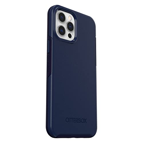 OtterBox Symmetry Series+ with MagSafe - Back cover for mobile phone - polycarbonate, synthetic rubber - navy captain blue - for Apple iPhone 12 Pro Max
