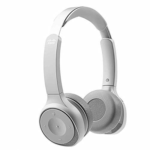 Cisco Headset 730 - Headset - on-ear - Bluetooth - wireless - active noise cancelling - USB, 3.5 mm jack - platinum - for Cisco DX70, DX80, IP DECT Phone 6825, IP Phone 88XX, Unified Wireless IP Phone 8821