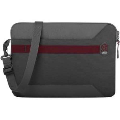 STM Blazer 2018 13 Inch Notebook Sleeve Case Granite Grey Polyester Water Resistant Form Fitting Sleeve with 360 Degree Protection Reverse Coil Zipper
