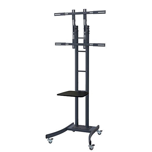 NewStar Mobile TV Floor Stand for 37-85" screen, Height Adjustable - Black - Cart for LCD display - black - screen size: 37"-85"