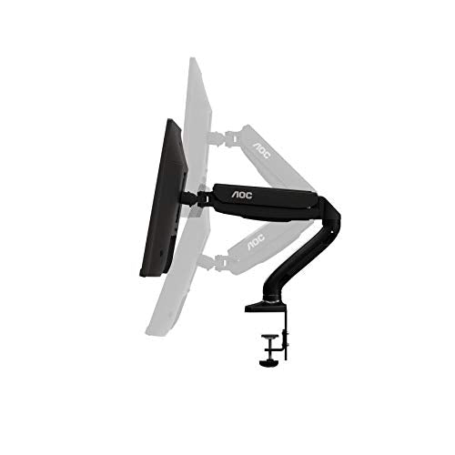 AOC AS110D0 - Mounting kit - for LCD display (adjustable arm) - aluminium alloy - black - screen size: up to 27" - desk-mountable