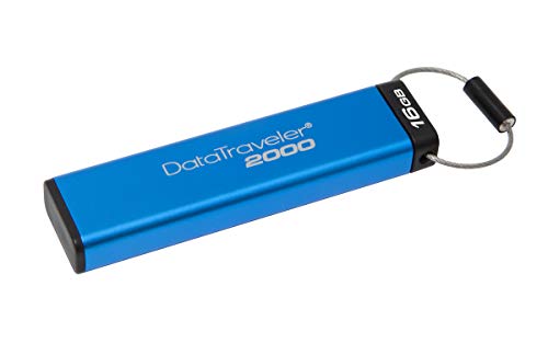 Kingston DataTraveler 2000 - USB flash drive - encrypted - 16 GB - USB 3.1