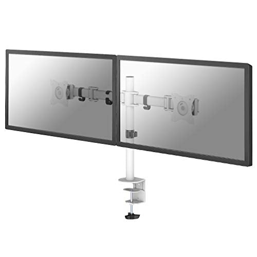 Neomounts by Newstar Select NM-D135D - Mounting kit - for 2 LCD displays (full-motion) - white - screen size: 10"-27" - clamp mountable, grommet, desk-mountable