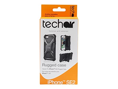 techair classic pro - Back cover for mobile phone - rugged - polycarbonate, thermoplastic polyurethane (TPU) - black