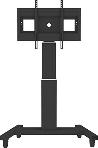 NewStar Motorized (Height Adjustable) Mobile Floor Stand for 42-100" Screen, Black - Cart for LCD / plasma panel / media player / mini PC (motorised) - black, RAL 9005 - screen size: 42"-100"