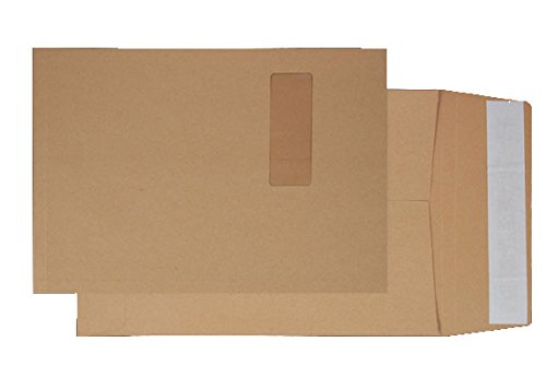 Best Value Blake Purely Packaging C4 324 x 229 x 25 mm 130 gsm Gusset Pocket Peel & Seal Window Envelopes (1992MW) Manilla - Pack of 125