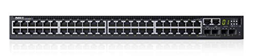Dell Networking S3148P - Switch - L3 - Managed - 48 x 10/100/1000 (PoE+) + 2 x 10 Gigabit SFP+ + 2 x combo Gigabit SFP - front to back airflow - rack-mountable - PoE+ (30.8 W) - Dell Smart Value - with 1 Year Dell ProSupport