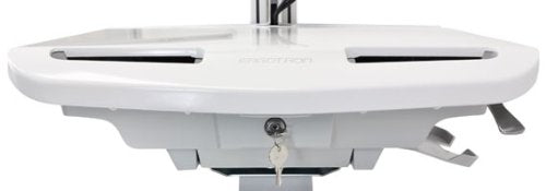 Ergotron StyleView EMR Cart with LCD Pivot - Cart for LCD display / keyboard / mouse / CPU / notebook / barcode scanner - plastic, aluminium, zinc-plated steel - grey, white, polished aluminium - screen size: up to 22"