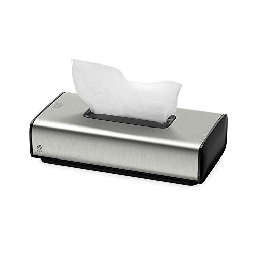 Best Value Tork 460013 Facial Tissue Dispenser/Tissue Box Compatible with Tork F1 Face Tissue Dispenser System/Stainless Steel