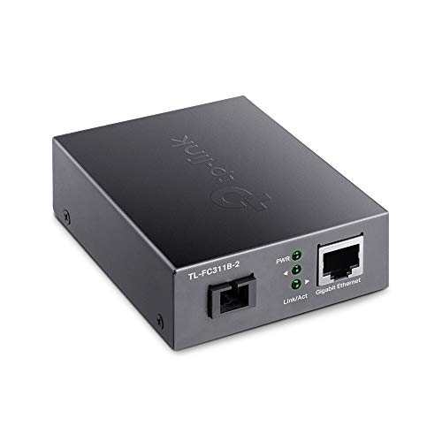TP-Link TL-FC311B-2 - V1 - fibre media converter - GigE - 1000Base-T, WDM, 1000Base-SC - RJ-45 / SC single-mode - up to 2 km - 1310 (TX) / 1550 (RX) nm