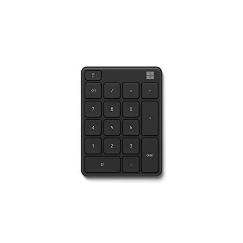 Microsoft Bluetooth Number Pad Numeric Keypad Bluetooth 5 Universal Black 10m Wireless Range 2.4Ghz