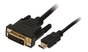 2-Power - Video / audio cable - dual link - HDMI / DVI - DVI-D (M) to HDMI (M) - 2 m - thumbscrews