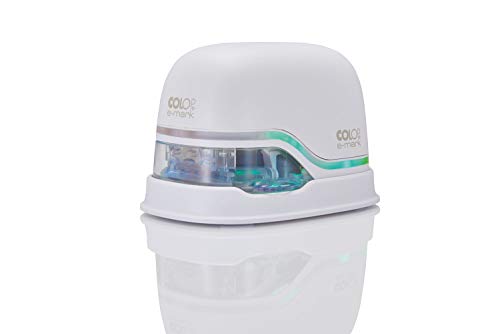 Best Value COLOP e-Mark Electronic Mobile Printing Device | Includes Ready Made Templates in Free App | Print Multicoloured Words, Logos, QR & Barcodes and More | Prints on Absorbent Materials - White