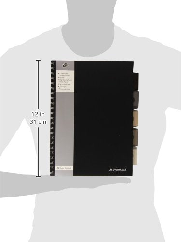 Best Value Pukka pad A4 Project Book - Black (Pack of 3)