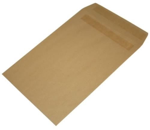 Best Value 250 x C4 Manilla Envelopes 80gsm Self-Seal Manilla Nonm Window