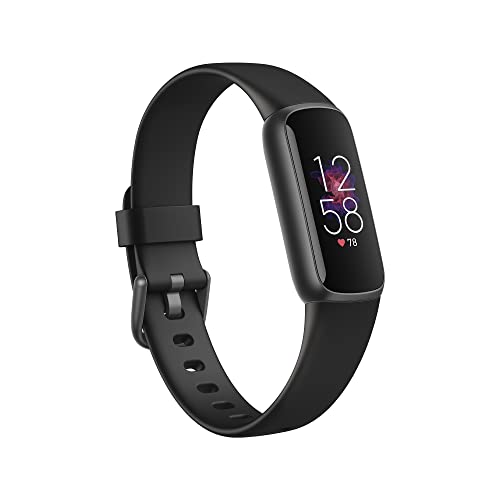 Fitbit Luxe - Graphite stainless steel - activity tracker with band - silicone - black - band size: S/L - Bluetooth