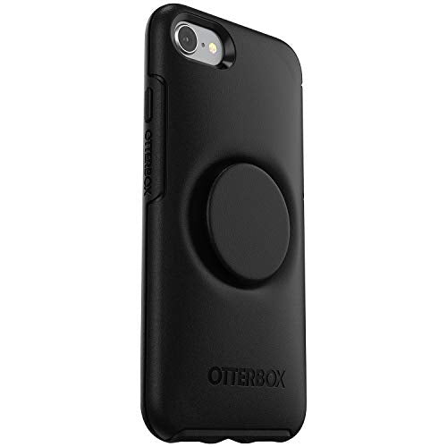 OtterBox Otter + Pop Symmetry Series - Back cover for mobile phone - polycarbonate, synthetic rubber - black - for Apple iPhone 7, 8, SE (2nd generation)