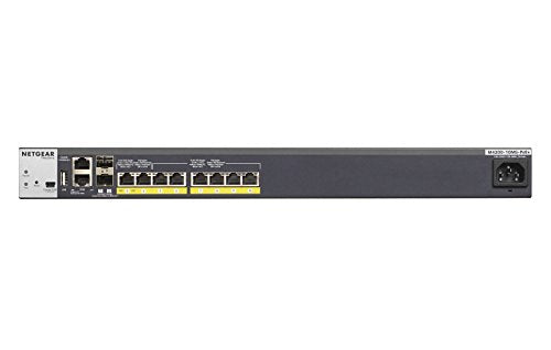 NETGEAR M4200 Intelligent Edge Series GSM4210P - Switch - L3 - Managed - 6 x 100/1000/2.5G (PoE+) + 2 x 100/1000/2.5G/5G (PoE+) + 2 x 1 Gigabit / 10 Gigabit SFP+ - side to side airflow - rack-mountable - PoE+ (240 W)