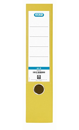 Elba Smart Pro+ Lever Arch File A4 80mm Spine Polypropylene Yellow 100202166