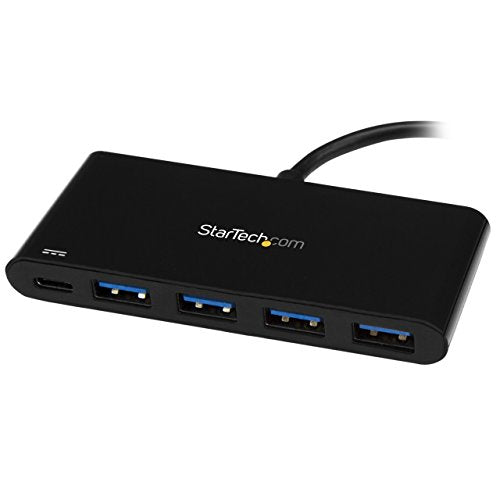 StarTech.com 4 Port USB C Hub w/ Power Delivery - USB-C to 4x A - 4 Port USB Hub - USB 3.0 Hub - USB-C to USB Adapter - USB Multiport Hub (HB30C4AFPD)