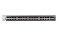 NETGEAR M4300-48X - Switch - L3 - Managed - 48 x 10 Gigabit Ethernet + 4 x shared 10 Gigabit SFP+ - front to back airflow - rack-mountable