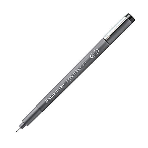 Best Value Staedtler Pigment Liner Fineliner Pen with Line Width 0.3 mm - Black, Pack of 10