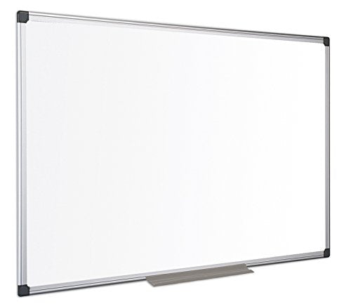 Best Value Mayan Bi-Office Non-Magnetic Whiteboard with Aluminium Frame white 180 x 120 cm white