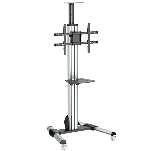 Best Value StarTech.com Heavy Duty Rolling Portable TV Cart Stand with Wheels - 32 to 75 inch - Adjustable Rotating Mobile Flat Panel Screen Mount (STNDMTV70)