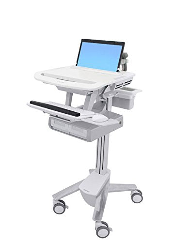 Ergotron StyleView Laptop Cart, 2 Drawers - Cart - for notebook / PC equipment (open architecture) - aluminium, zinc-plated steel, high-grade plastic - screen size: up to 17.3"