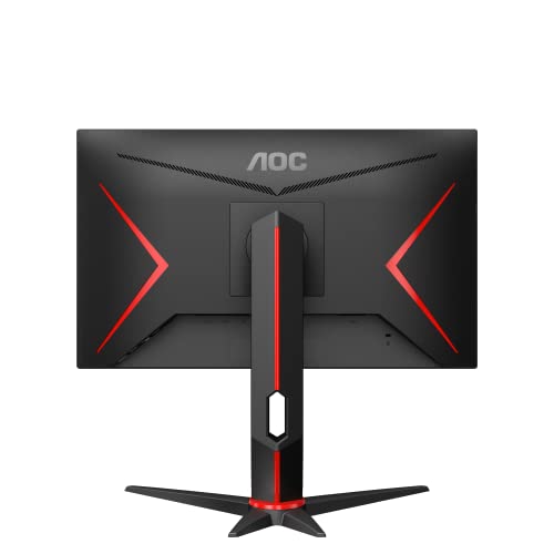 AOC Gaming 24G2SPU/BK - G2 Series - LED monitor - gaming - 23.8" - 1920 x 1080 Full HD (1080p) @ 165 Hz - IPS - 300 cd/m² - 1000:1 - 4 ms - 2xHDMI, VGA, DisplayPort - speakers - black, red