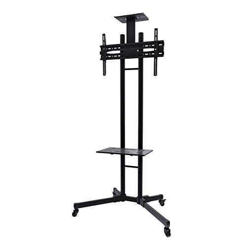 NewStar Mobile Monitor/TV Floor Stand for 32-55" screen, Height Adjustable - Black - Cart for TV / AV System - black - screen size: 32"-55"
