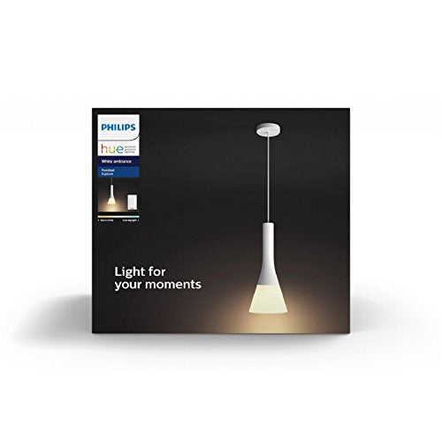 Philips Hue White ambiance Explore - Pendant lamp - LED light bulb - E27 - 6 W (equivalent 60 W) - class F - daylight to warm white light - 2200-6500 K - white