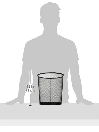 Best Value Pro Range Black Wire Mesh 15L Waste Paper Basket Bin