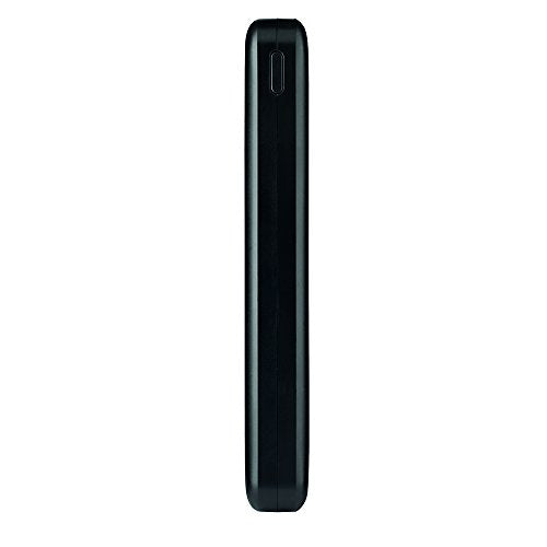 PNY PowerPack Slim 20000 - Power bank - 20000 mAh - 3.4 A - 2 output connectors (USB) - on cable: Micro-USB - black