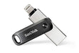 SanDisk iXpand Go - USB flash drive - 64 GB - USB 3.0 / Lightning - for Apple iPad/iPhone (Lightning)