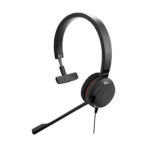 Jabra Evolve 30 II Mono Noise Cancelling Wired Headset USB and 3.5mm Jack Connectivity Boom Microphone DSP Function Microsoft Certified