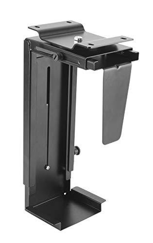 NewStar NeoMounts Swivel Under Desk & On-Wall PC Mount (Suitable PC Dimensions -  Height: 30-53 cm / Width: 9-20 cm) - Black - System mounting bracket - under-desk mountable - black