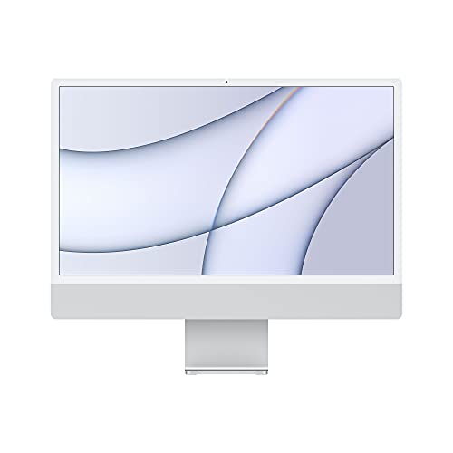 Apple iMac with 4.5K Retina display - All-in-one - M1 - RAM 8 GB - SSD 256 GB - M1 7-core GPU - WLAN: Bluetooth 5.0, 802.11a/b/g/n/ac/ax - macOS Big Sur 11.0 - monitor: LED 24" 4480 x 2520 (4.5K) - keyboard: UK - silver