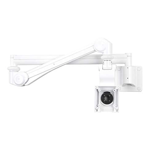 Newstar Medical Monitor Wall Mount (Full Motion gas spring) for 10"-27" Screen - GreyTilt and Turn (left and right) medical wall mount suitable for a screen between 10" and 27" and up to 3kg max weight. Height Adjustable (115-135cm).This model allows you to tilt your screen forward, turn the screen and adjust the height to choose the ideal viewing angle to suit your needs. - Mount suitable for VESA sizes: 75x75 and 100x100mm - Newstar have over 20 years experience providing high quality mounts t