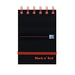 Best Value Black n Red A7 Glossy Hardback Wirebound Notebook of 144 Pages (Pack of 5)
