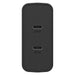OtterBox Wall Charger - Power adapter - 50 Watt - 3 A - PD 3.0 - 2 output connectors (USB-C) - black shimmer