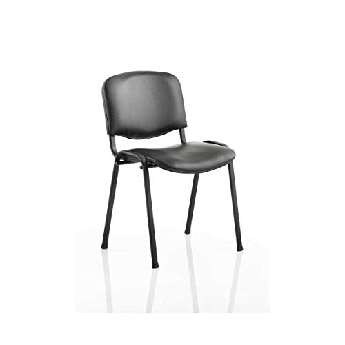 ISO Stacking Chair Black Vinyl Black Frame BR000062