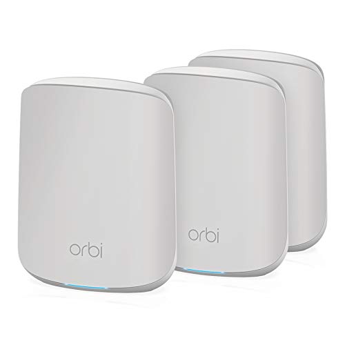 NETGEAR Orbi RBK353 - Wi-Fi system (router, 2 extenders) - up to 3,750 sq.ft - mesh - GigE - 802.11a/b/g/n/ac/ax - Dual Band