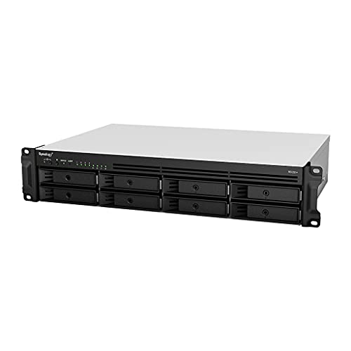 Synology RackStation RS1221+ - NAS server - 8 bays - rack-mountable - SATA 6Gb/s - RAID 0, 1, 5, 6, 10, JBOD - RAM 4 GB - Gigabit Ethernet - iSCSI - 2U