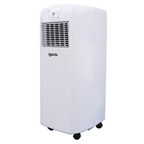 Igenix IG9902 3-in-1 Portable Air Conditioner with Cooling, Heating and Fan Function, 3 Fan Speeds with Sleep Mode, Remote Control and 12 Hour Programmable Timer, White