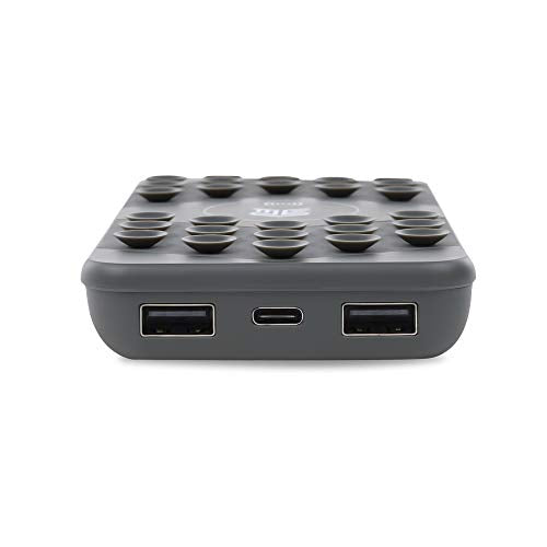 STM Wireless Power Bank 10000 mAh Grey Compatible with iPhone Samsung or Other Qi Enabled Devices 2 x USB A Ports