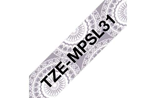 Brother TZe-MPSL31 - Black on silver lace - Roll (1.2 cm x 4 m) 1 roll(s) laminated tape - for Brother PT-H110, P-Touch Cube PT-P300, P-Touch Cube Pro PT-P910, P-Touch Embellish PT-D215