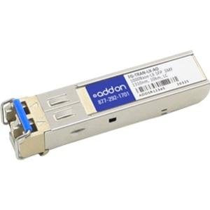 AddOn - SFP (mini-GBIC) transceiver module (equivalent to: Fortinet FG-TRAN-LX) - GigE - 1000Base-LX - LC single-mode - up to 10 km - 1310 nm - TAA Compliant - for Fortinet FortiGate 1000, 1200, 1500, 3000, 3040, 3100, 3140, 3200, 3240, 3700, 3810, 3950